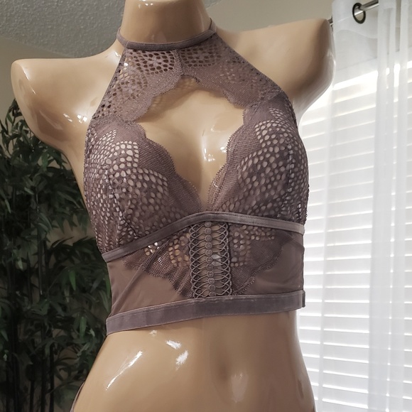 Victoria's Secret Other - Victoria's Secret Velvet & Lace High Neck Bralette